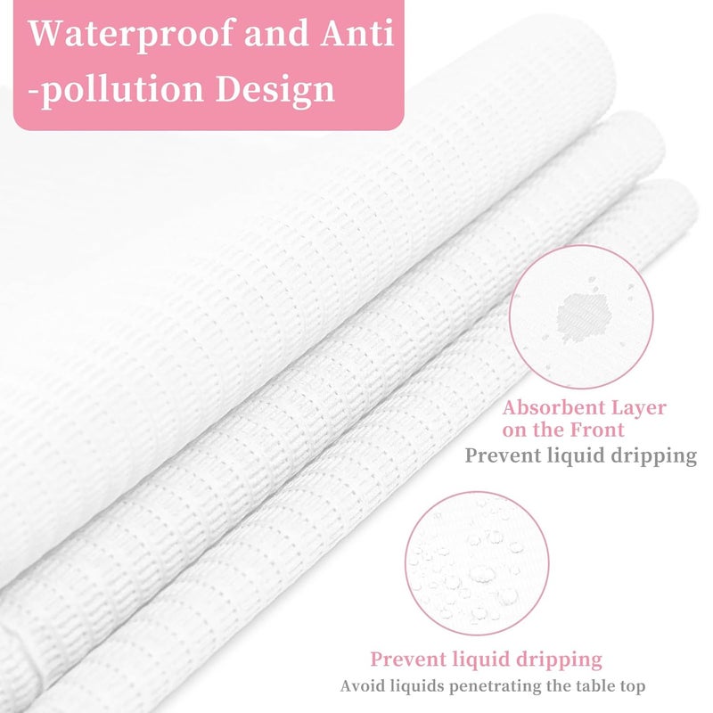 BOMOQING 125PCS Disposable Nail Art Table Mat, Waterproof Nail Tips Art Table Towels Mat, 3 Ply Nail Napkins for Acrylic, Nail Art Mat Paper Sheet, Nail Tips Art Waterproof Pad for Salon Manicure - Image 4
